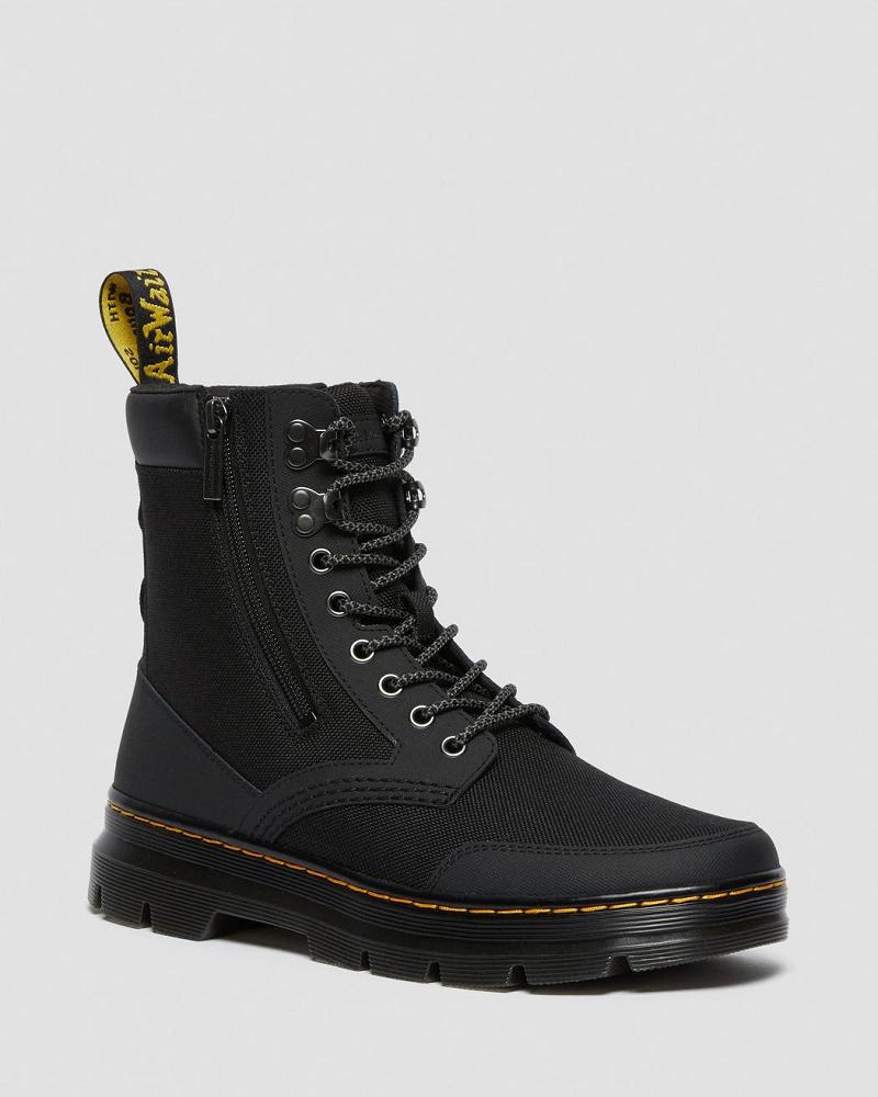 Black Men\'s Dr Martens Combs Zip Casual Boots | CA 465HAP